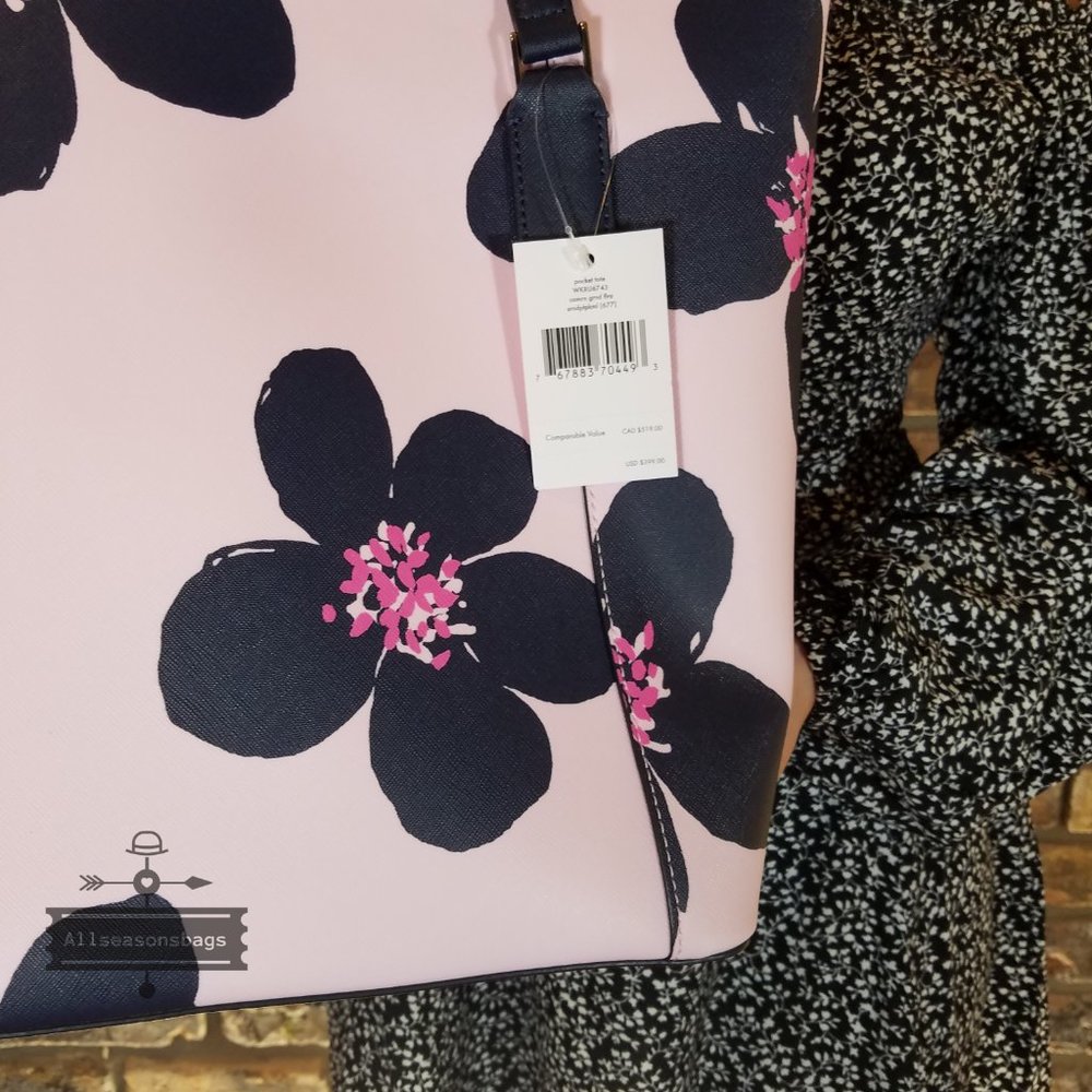 Kate Spade Cameron Pocket Tote Large Floral - Picture 6 of 6